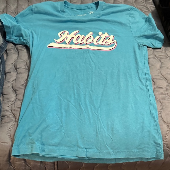 Habits Men's Teal Short Sleeve Tee - Picture 1 of 1